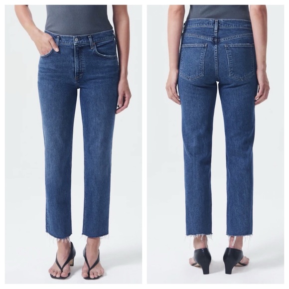 AGOLDE Kye Mid Rise Straight Crop Jeans26